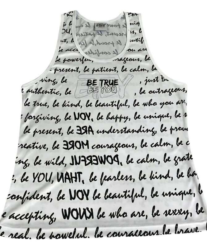BTBY Men’s All-Over Print Vest – “Be True Be You” - Image 2